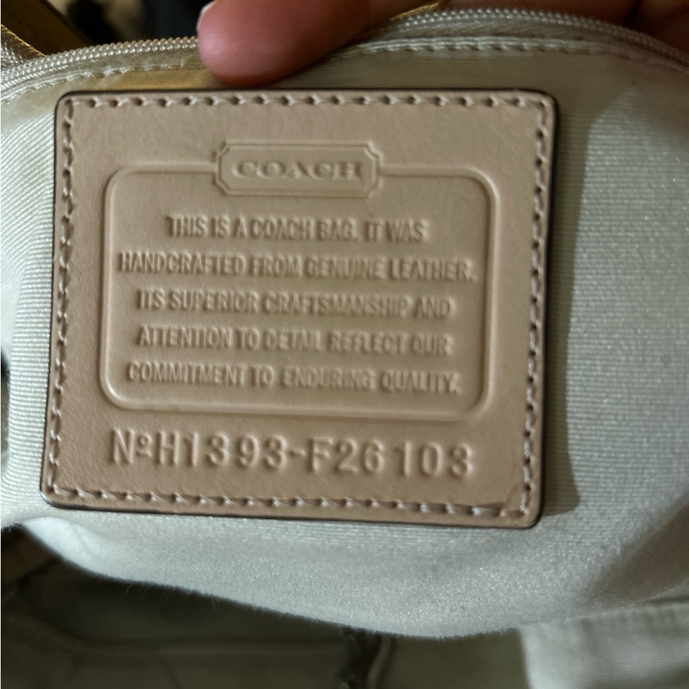 Coach Men's Beige Leather Bag